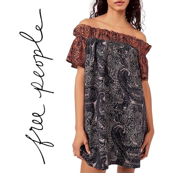 NWT Free People Sophie Printed Mini Dress - Picture 1 of 4